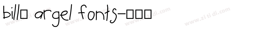 billy argel fonts字体转换
